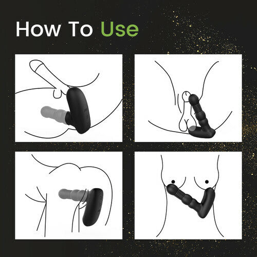 Thrusting Heating Prostate Anal Vibrator 5.9 Inch