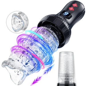 Upgraded 2 in 1 Powerful Automatic Thrusting and Rotating Male Masturbator