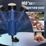 Enduro - 6 Bi-Directional Telescopic Rotation Masturbator with Suction Base