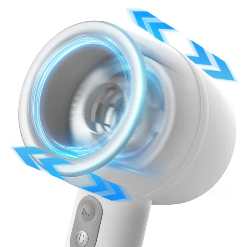 AUTOMATIC 3 FREQUENCY TELESCOPIC HANDHELD MALE MASTURBATOR