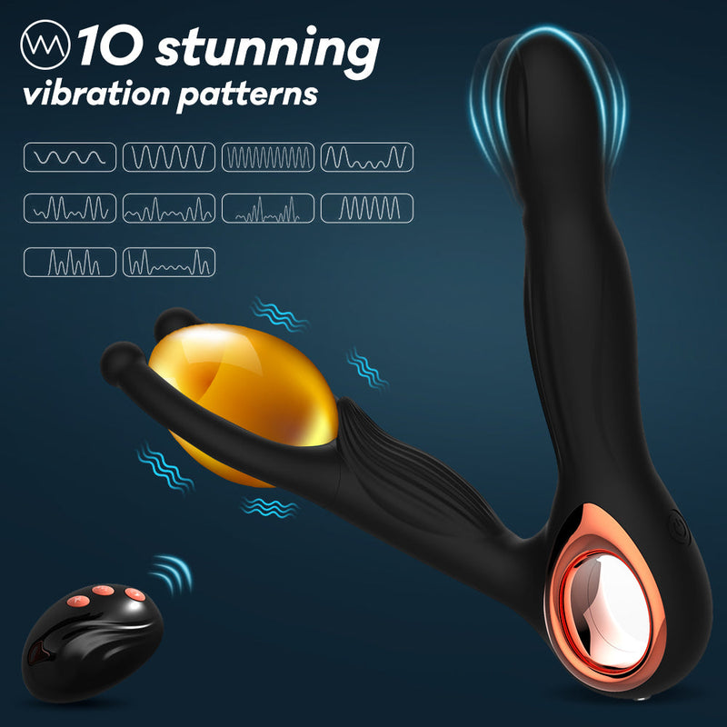 3 IN 1 Wireless Remote Control Male Prostate Massager