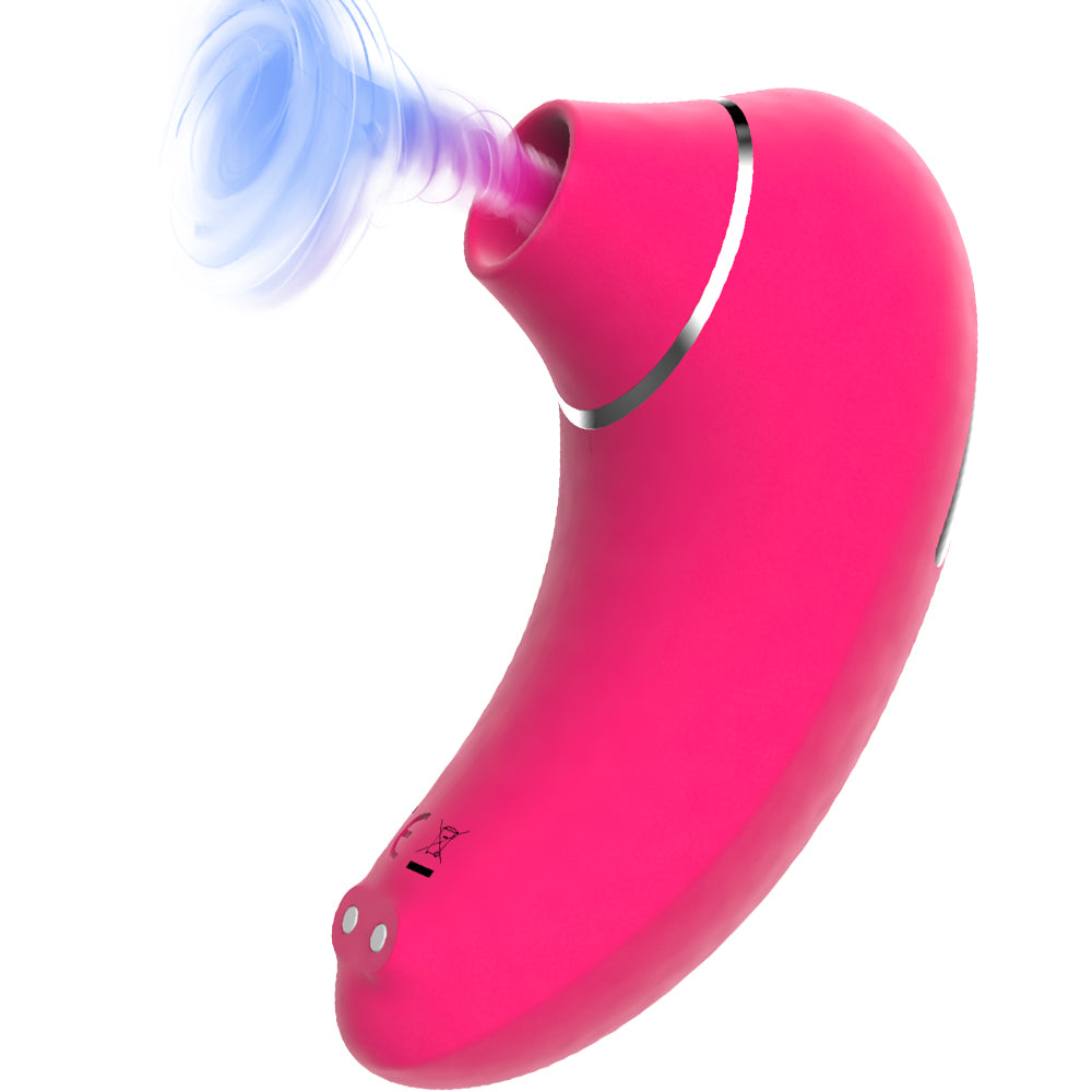 Mini Size Suction Vibrator with 9 Powerful Frequencies In Red