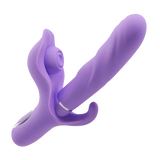 New 4 in 1 Thrusting and Flapping G-spot Rabbit Vibrator for Women and Couples