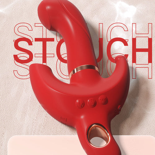 7 Vibrating & Tongue Licking G Spot Vibrator With Clit Licker