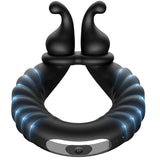 10 Vibration Modes Perineum Massager Dual Penis Ring