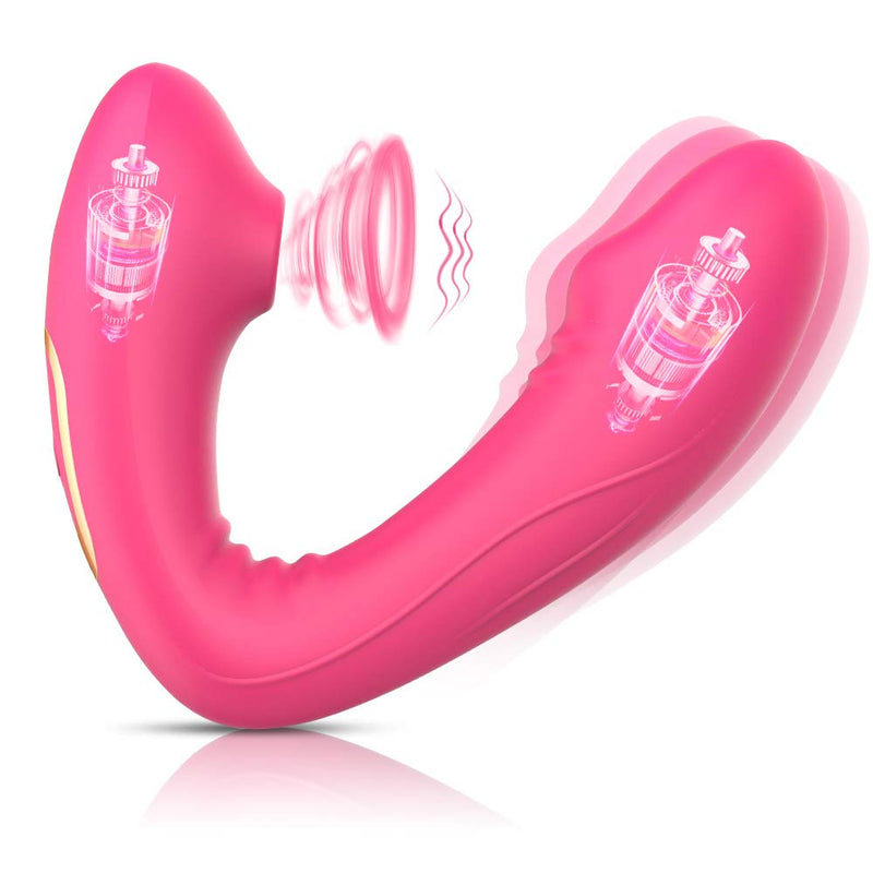 10 Vibration Modes G Spot Clitoral Licking Vibrator-Red