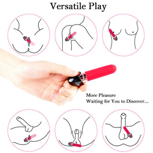 Lipstick Bullet Vibrator For Clit Stimulation With 10 Vibration Modes