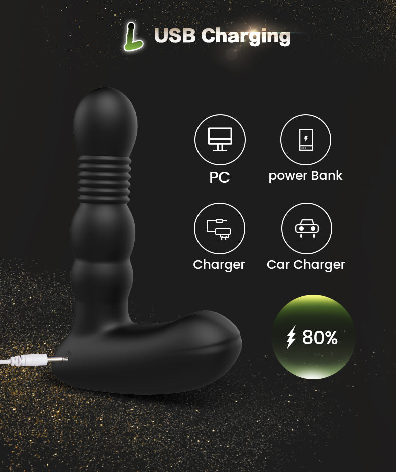 Thrusting Heating Prostate Anal Vibrator 5.9 Inch