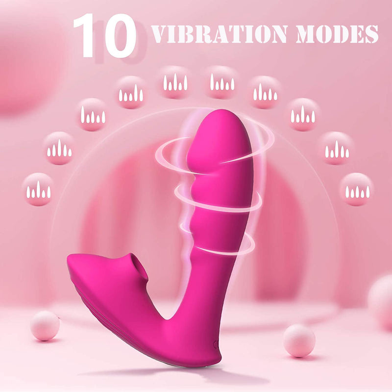 10 Sucking Modes & Vibration Modes G-spot Vibrator