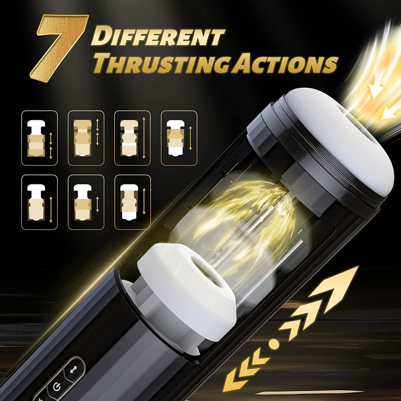 7 Thrusting & Vibrating Modes Flame Rose Masturbator