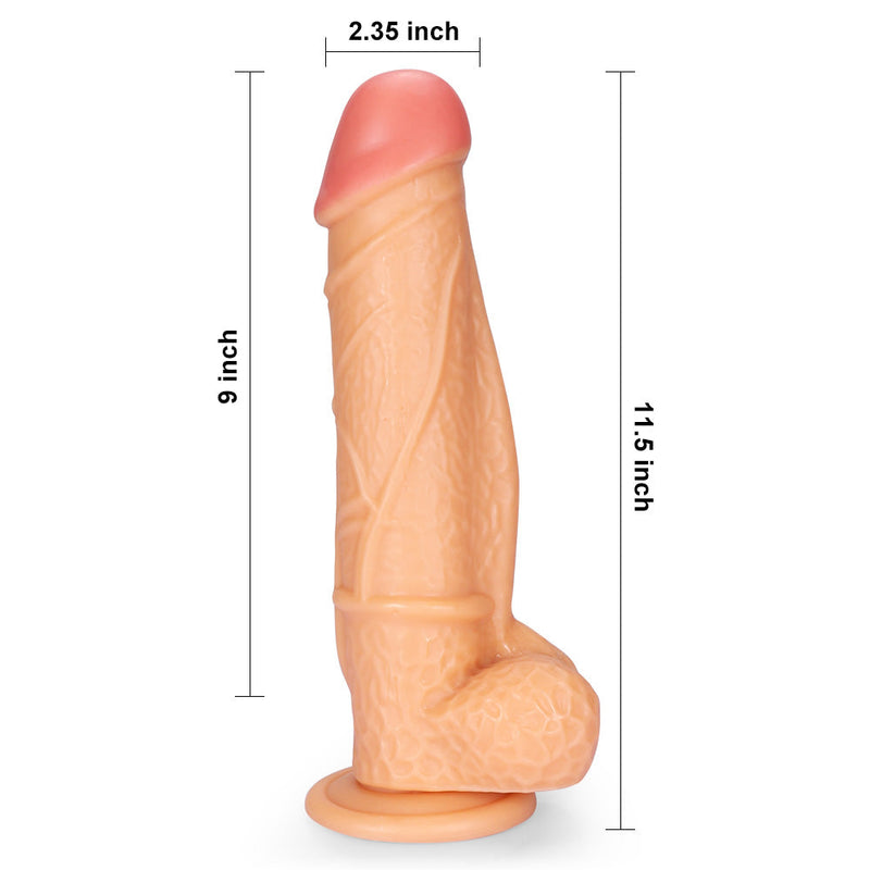 The 11 Inch XXL Urethral & Realistic Veins Huge Dildo