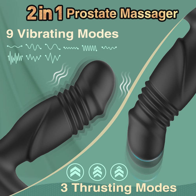 9 Vibration Modes Thrusting Anal Vibrator with Remote Control & APP