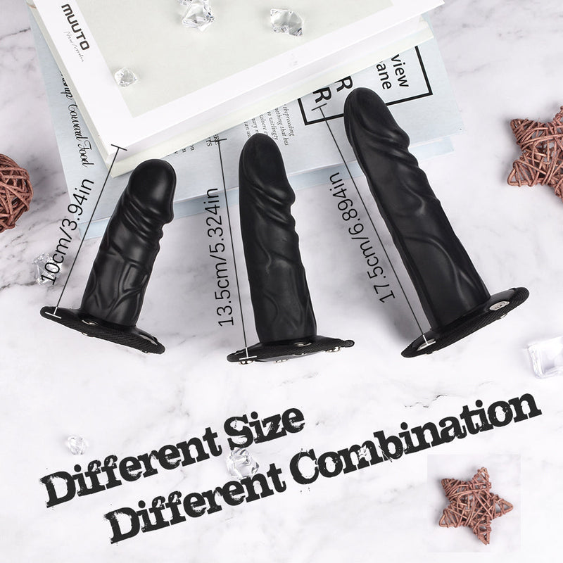 3 Size Removable Silicone Rubber Dildos with Harness Belt