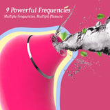 Mini Size Suction Vibrator with 9 Powerful Frequencies In Red