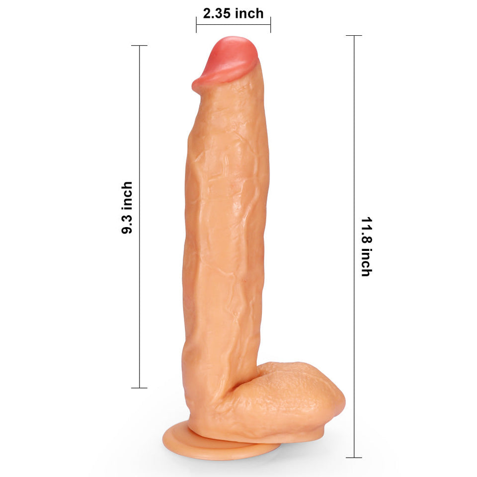 11.8 Inch Raging Rhino Huge Suction Cup Dildo
