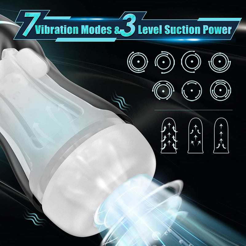 Automatic Sucking Male Masturbators Upgraded 7 Vibration & Suction Masturbators