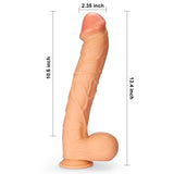 13.3 Inch Subtly Tapered Huge Suction Cup Dildo