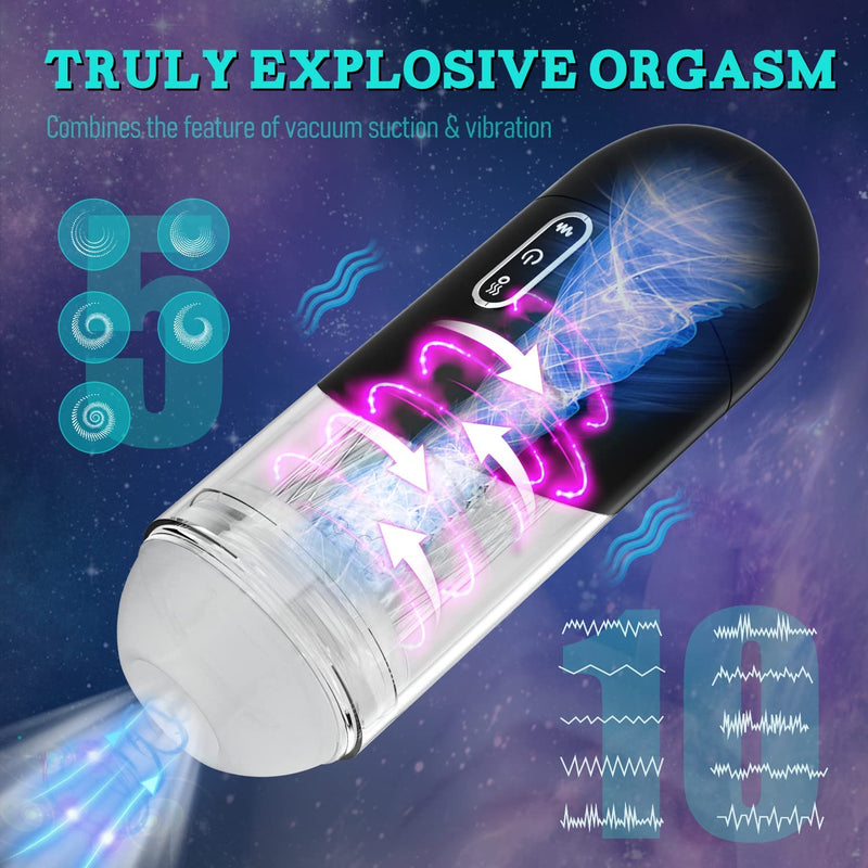 5 Sucking 10 Vibrating Modes Boost Button Oral Sex Maturbator