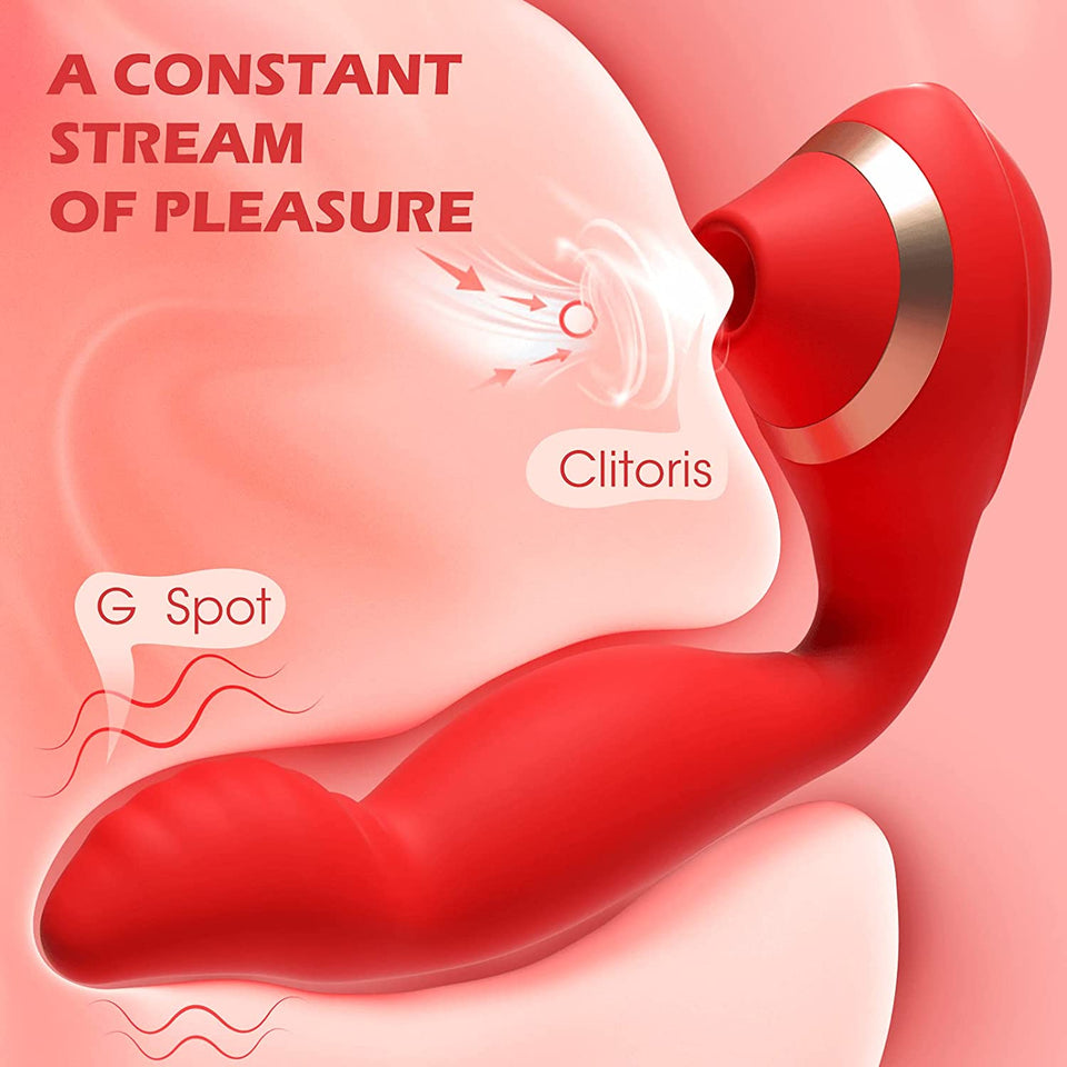 Finger Sucking Vibrator G Spot with 3 Sucking Modes and 7 Vibrating Modes