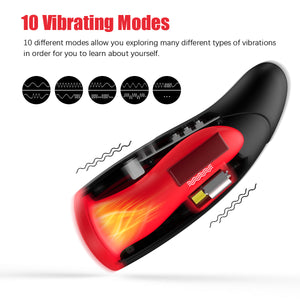 3 IN 1 Vibrating Heating Blowjob Simulator
