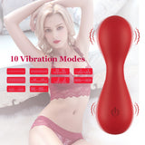 10 Powerful Vibrational Modes Finger Massager in Red