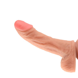 6.3IN Soft Silicone Realistic Dildo Two Layer Structure