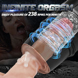 Carl-7 Thrusting & Rotating Modes with Strong Suction Cup for Penis Stimulation Male Masturbator Cup