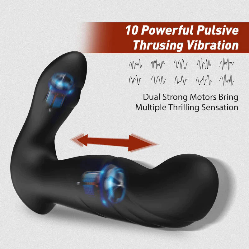 Dark Knight 10 vibrations 10 pulses Prostate Massager - Lusty Time