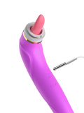 Double Stimulation Clitoral Sucking Tongue Vibrator-Purple