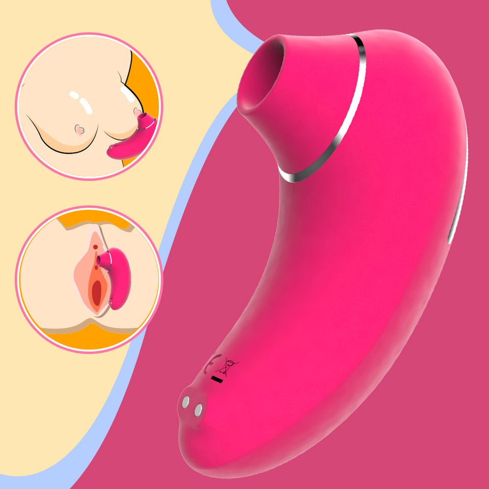 Mini Size Suction Vibrator with 9 Powerful Frequencies In Red