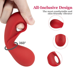 10 Powerful Vibrational Modes Finger Massager in Red