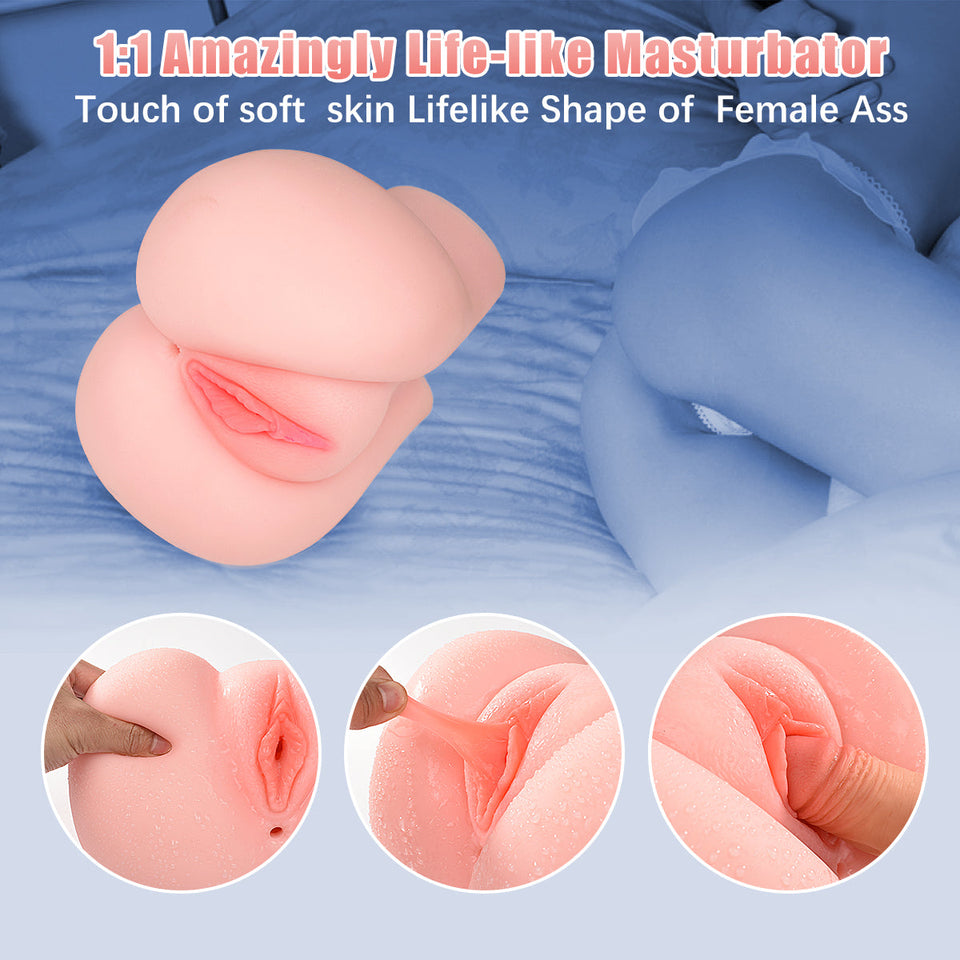 3D Realistic Male Ass Masturbator with Virgin Vagina & Anal Stroker