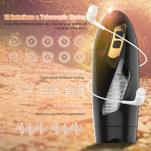 10 Rotations & Telescopic Modes Automatic Masturbatior