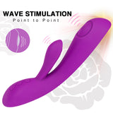 8 Pulsating Mode 2 in 1 Design Clit Rabbit Massager In Purple