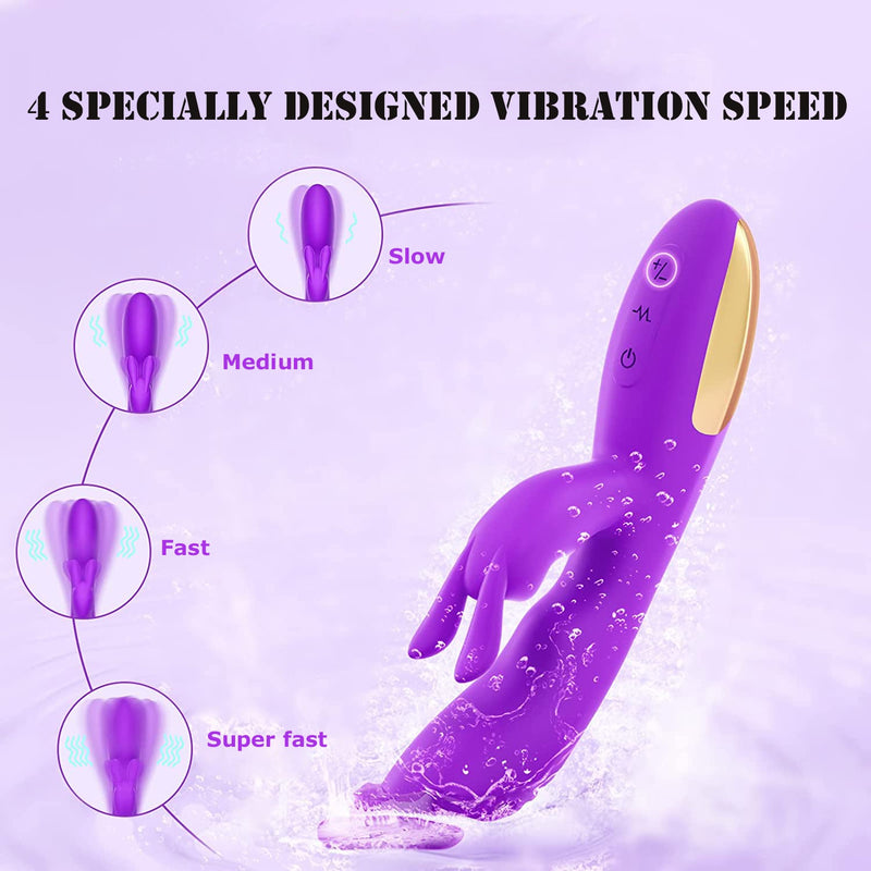 10 Speeds Triple G-spot Rabbit Anal Vibrator