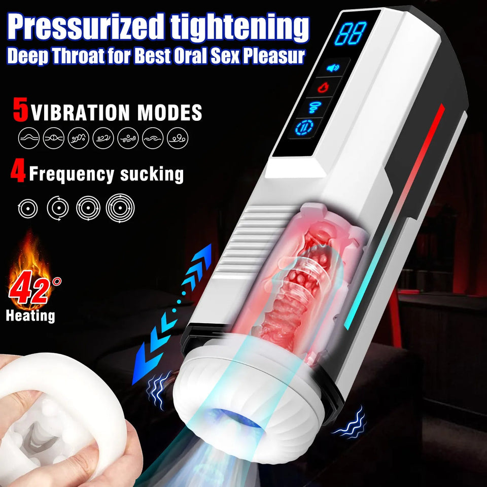 Morgan - New generation masturbation device Sucking & Thrusting Modes LCD