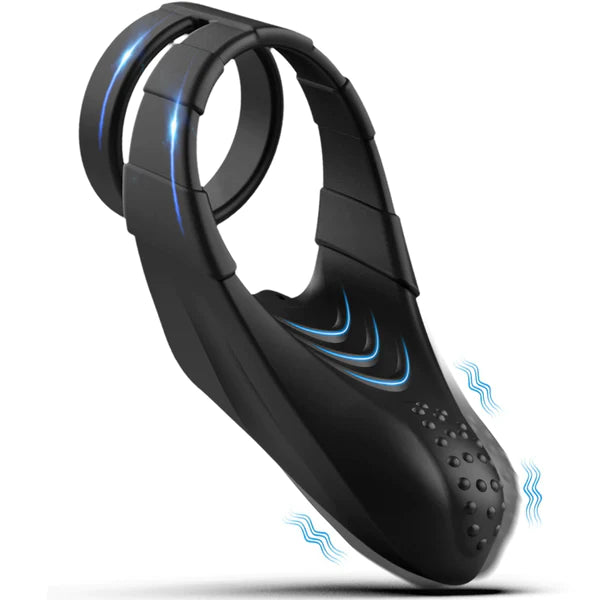 Rocky 10 Vibration Modes Dual Penis Ring