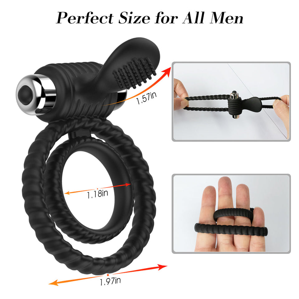 Dual Rings Penis Ring Male Enhancement