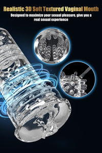 3D Textured Automatic Male Masturbator Blowjob Stroker