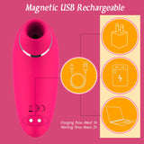 Mini Size Suction Vibrator with 9 Powerful Frequencies In Red