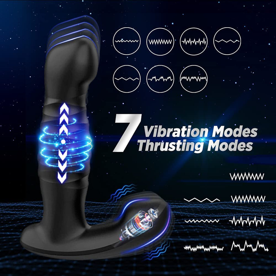 7 Thrusting & Vibration Modes Anal Vibrator Prostate Massager - xbelo