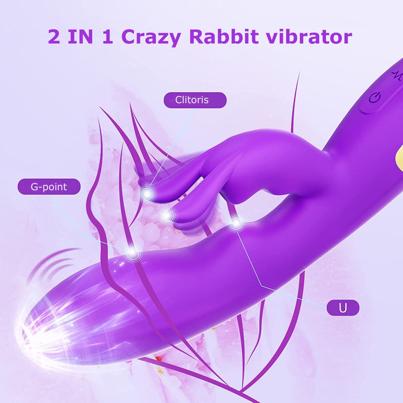 10 Speeds Triple G-spot Rabbit Anal Vibrator