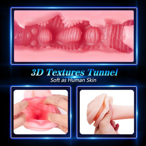 3D Realistic Stroker Masturbator Cup with 7 Thrusting Modes