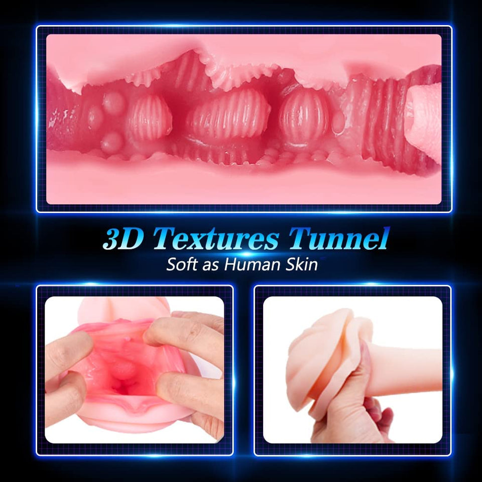 3D Realistic Stroker Masturbator Cup with 7 Thrusting Modes