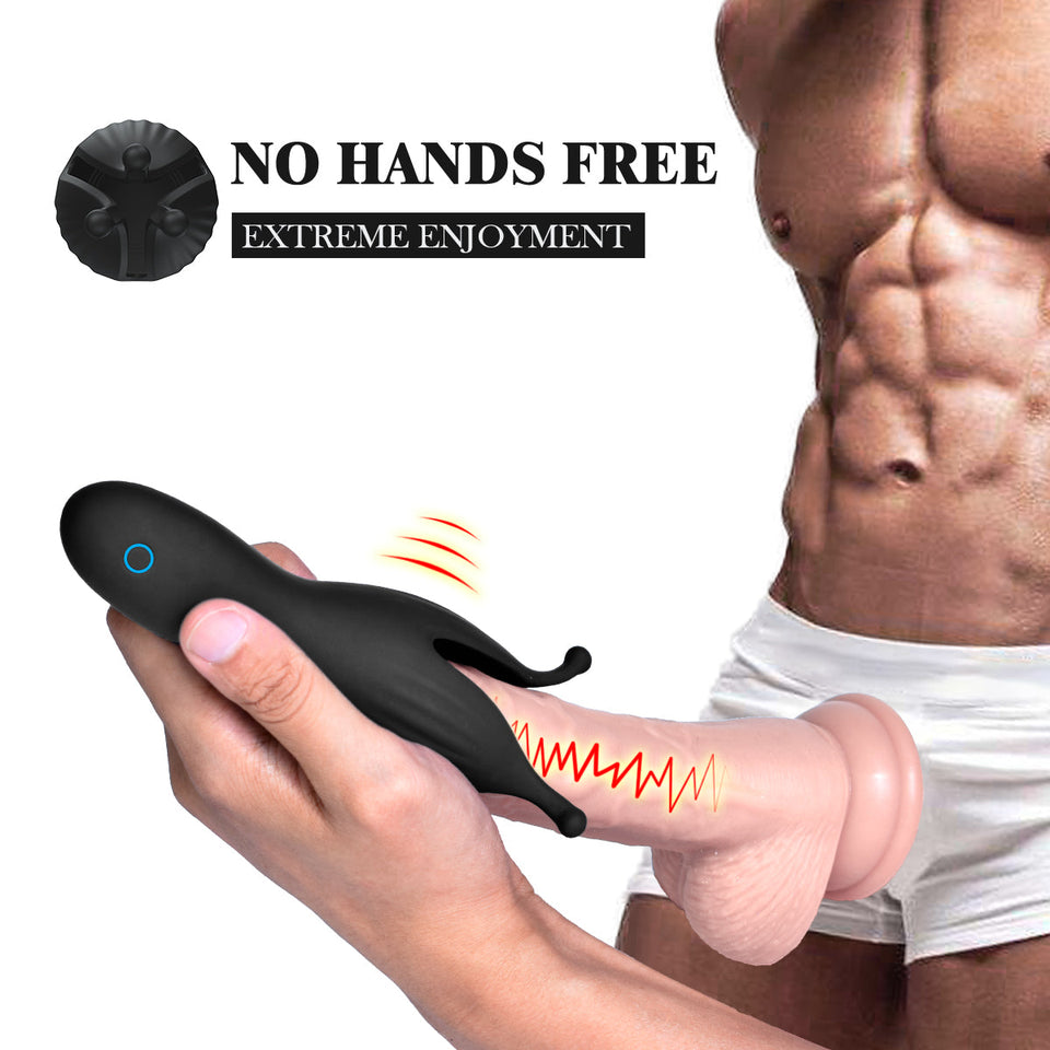 10 Vibrating Wrapped Solo Stroke Penis Head Pleaser