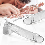 12 Inch Big Boy Dildo in Crystal Clear