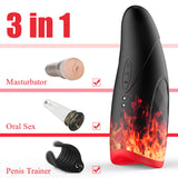 3 IN 1 Vibrating Heating Blowjob Simulator