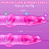 8.8 Inch Thrusting Vibrating Fantasy Knot Dildo -Pink