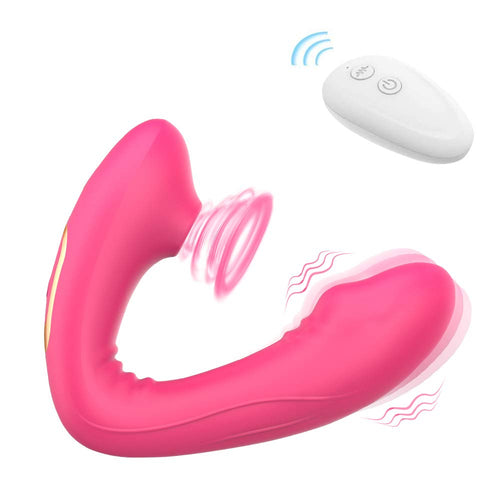 10 Vibration Modes G Spot Clitoral Licking Vibrator-Red