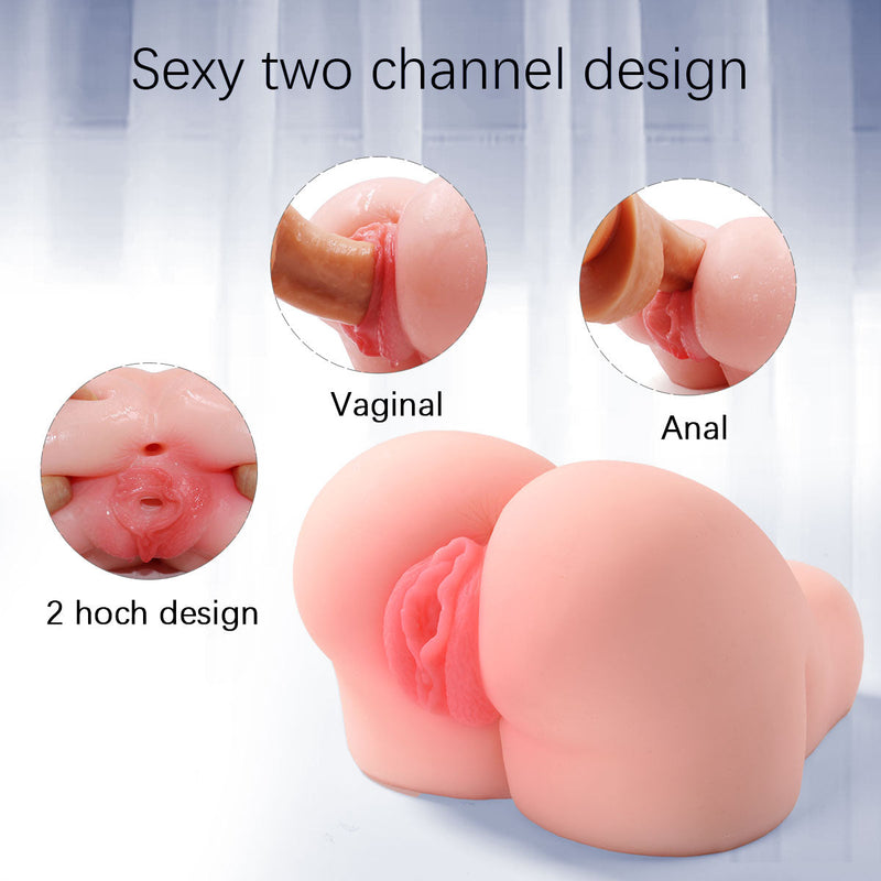 3D Pussy Ass Masturbator With Virgin Vagina And Anal Stroker